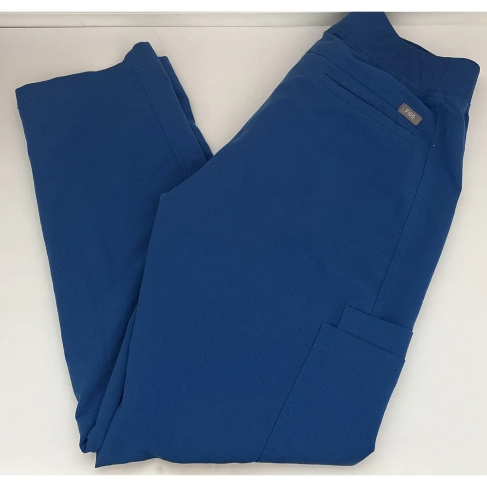 FIGS Men's Royal Blue Axim Cargo Scrub Pants Medical Style T2001S Sz Small S